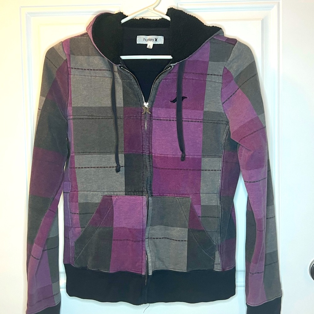 Boys Hurley fleece hooded jacket